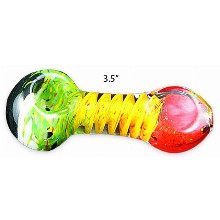 3.5 Inch Rasta Glass Hand Pipe