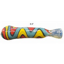 3.5 Inch Blue yellow red Chillum