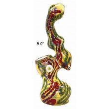 8 Inch Yellow red Bubbler