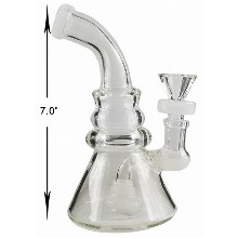 7 Inch Clear Percolator Water Pipe