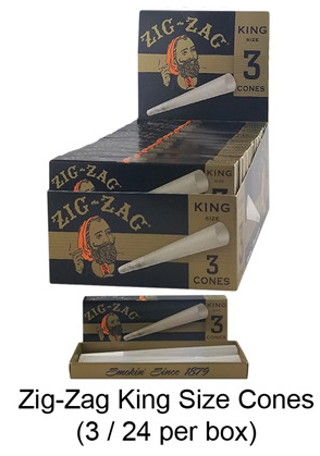 Zig Zag Unbleached King Size Cones
