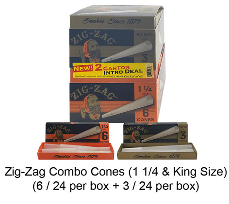 Zig Zag Combo Cones 1 1 & 4 King Size
