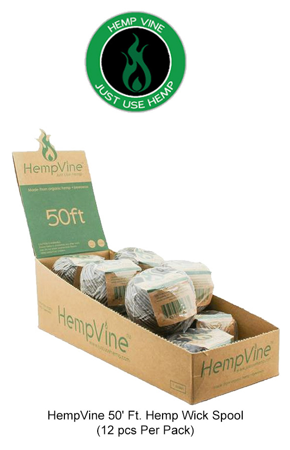 HempVine 50 Inch Hemp Wick Spool