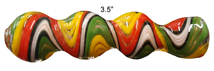 3.5 Inch Rasta Spiral Hand Pipe