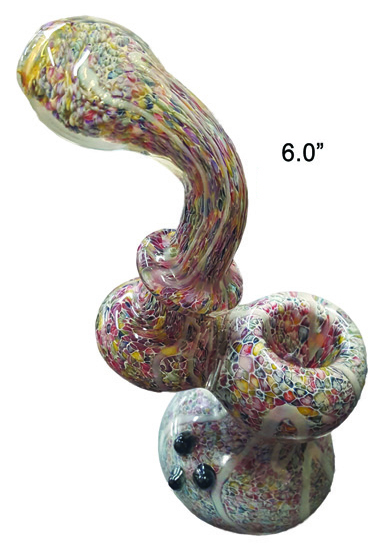 6 Inch Light Green And Yellow Bubbler