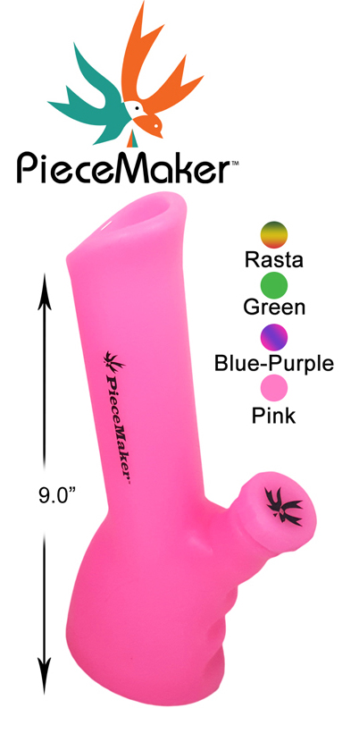 9 Inch Piecemaker Silicone Bong With Removable Cap